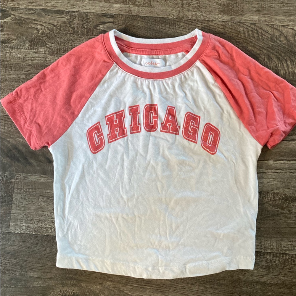 Pink and White Cropped Colaie Nightime Shirt